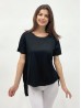 Perfect Soft High- low Short-Sleeve Blouse